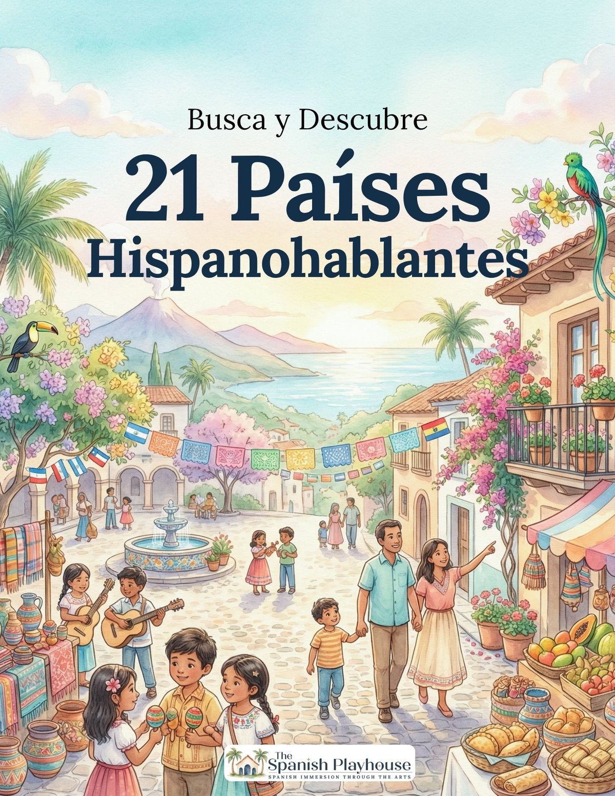 21 Spanish Speaking Countries: 21 Short Videos and 21 Printable Pages