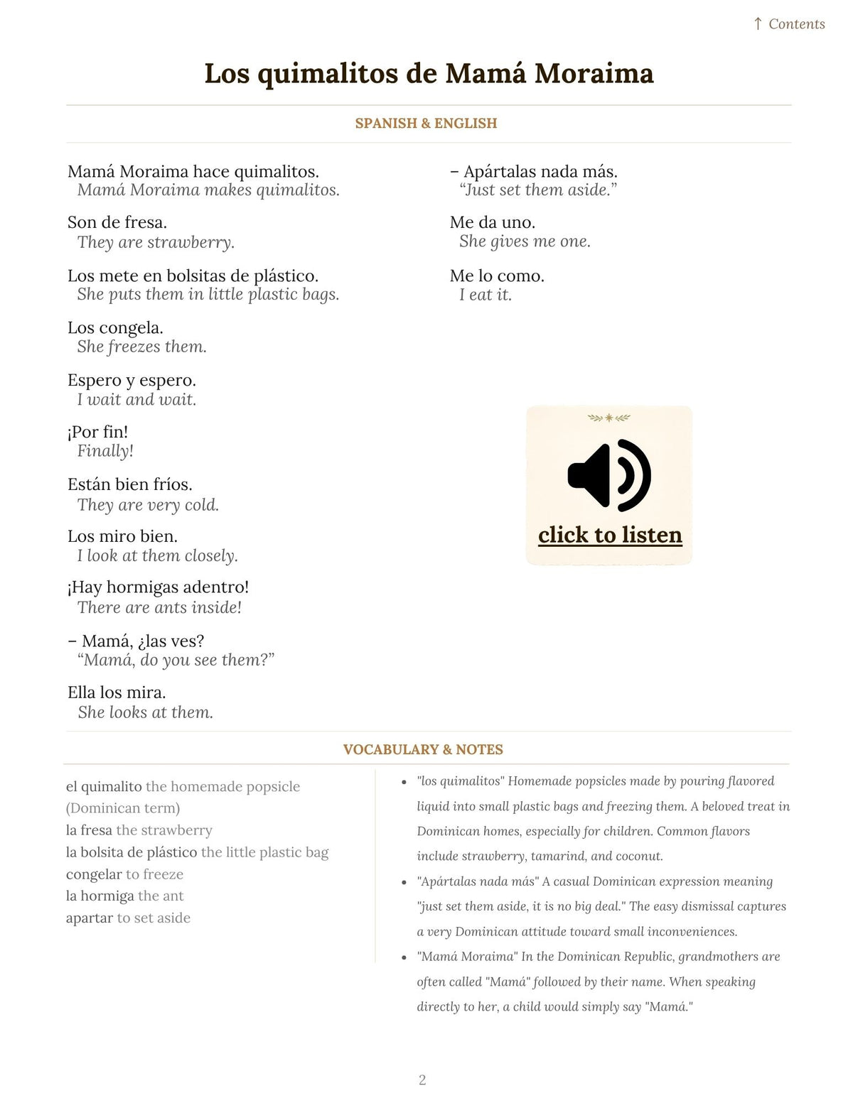 52 Stories from Home: True Stories in Spanish, Read Aloud