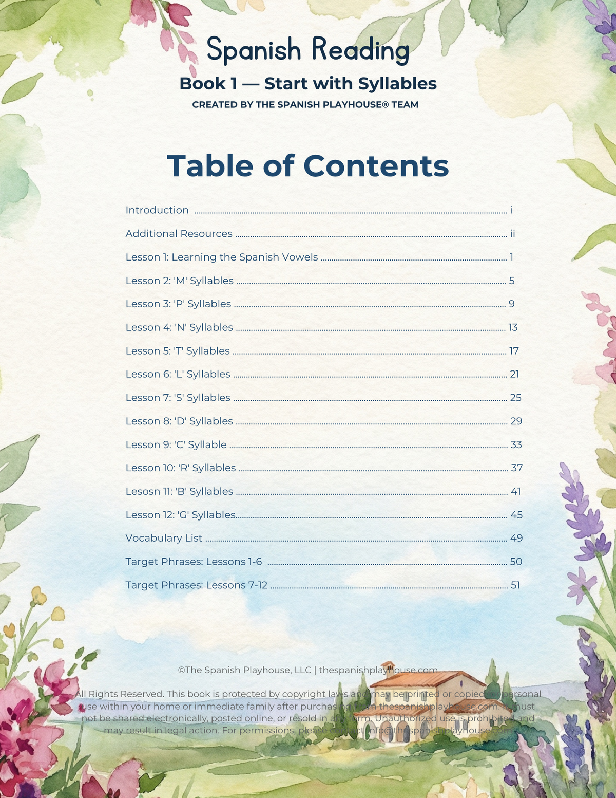 Spanish Reading Course 1: Start with Syllables, with Printed Workbook