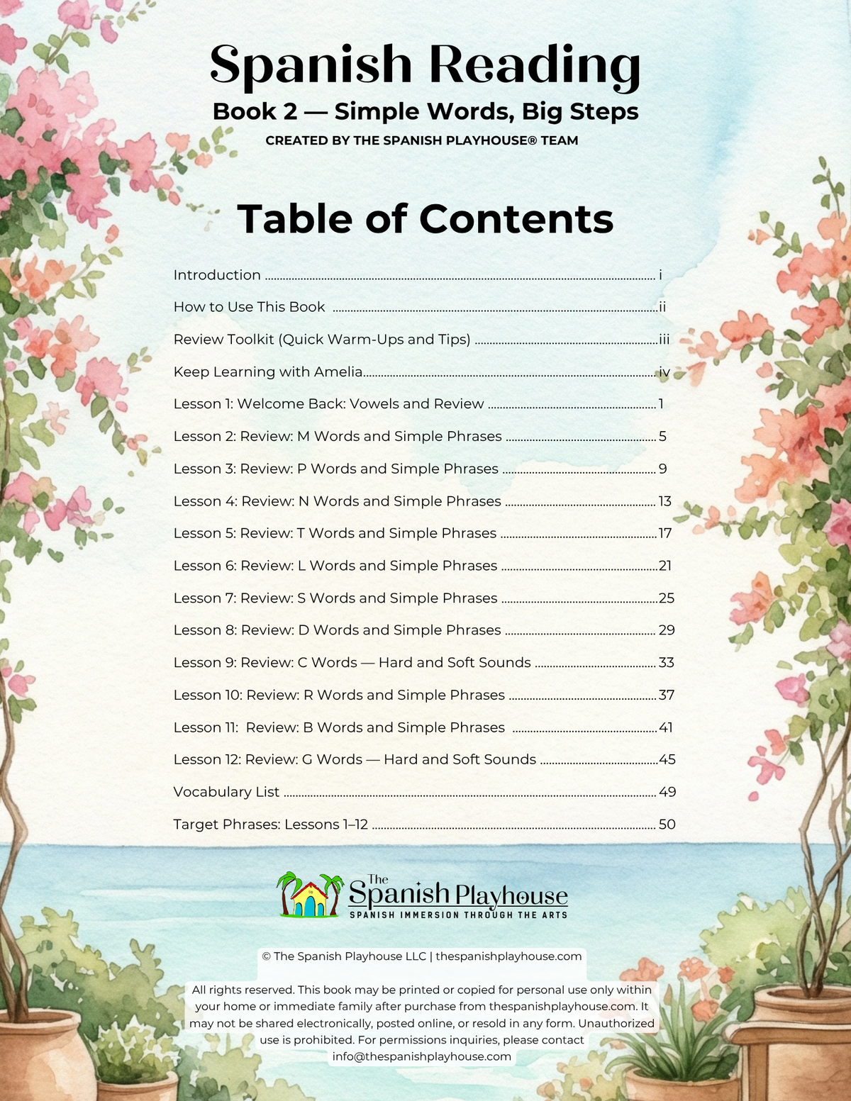 Spanish Reading Course 2: Simple Words, Big Steps, with Printed Workbook